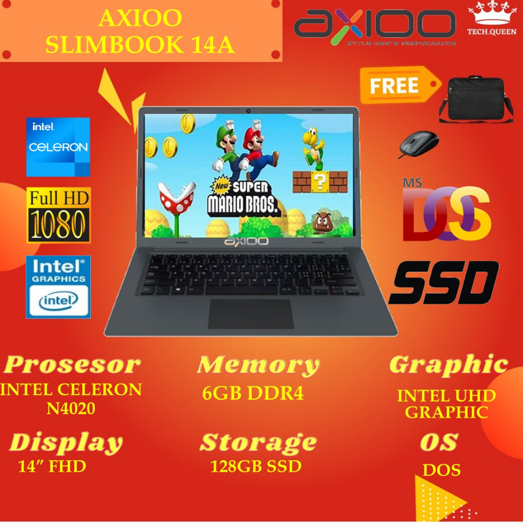 AXIOO SLIMBOOK 14A N4020 6GB 128SSD DOS 14.0 GRY