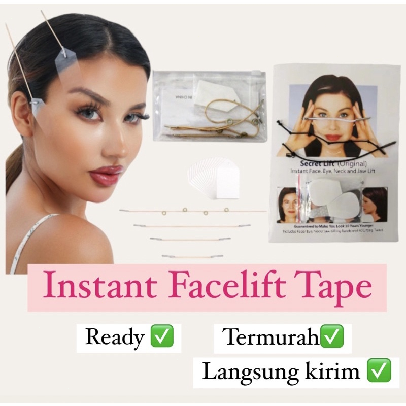 [isi 40pcs] Stiker Wajah Anti Kerut/Sticker Garis Wajah Untuk Wajah Mata dan Leher - Instant Face Lift Sticker V Shape Face Lift Tape