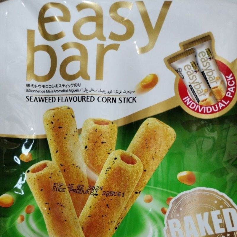 BIKA EASY BAR CHESSE FLAVOURED CORN STICK ( 12 PCS X 9 GR) HALAL.