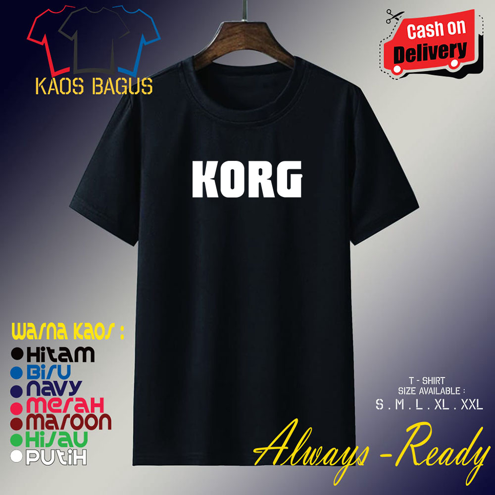 kaos distro KORG logo premium tshirt distro korg piano keyboard