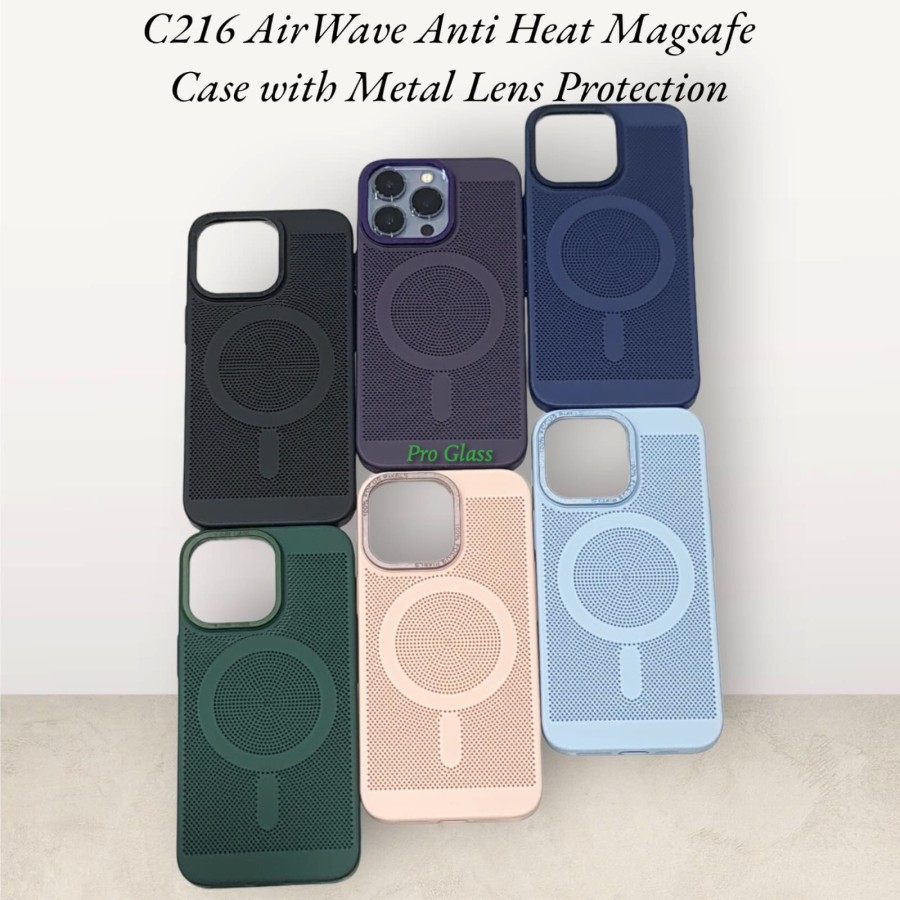 C216 Iphone 13 13 PRO 13 PRO MAX 14 14 PLUS 14 PRO 14 PRO MAX AirWave Magsafe Case Anti Heat