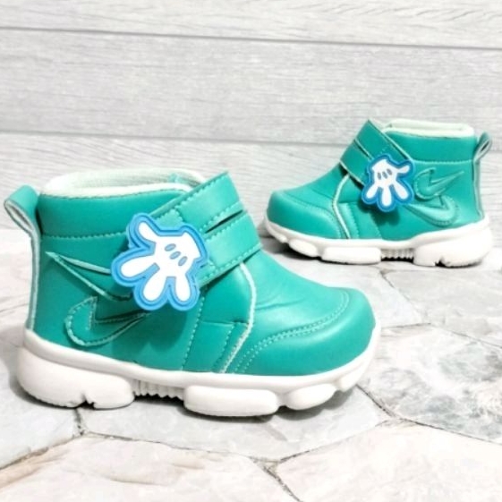 SEPATU ANAK PEREMPUAN 1-3 TAHUN SEPATU BOOT MOTIF JARI TERBARU