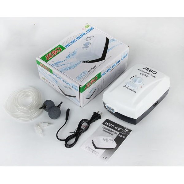 Pompa Udara Aerator Otomatis ACDC JEBO 9970 Emergency Air Pump AC DC