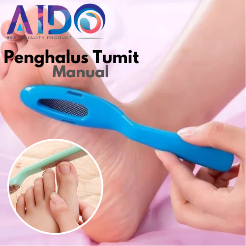 Alat Pedicure 2 Sisi Penghalus Tumit Kaki &amp; Kikir Kuku Sikat Amplas Kaki Penghilang Kapalan