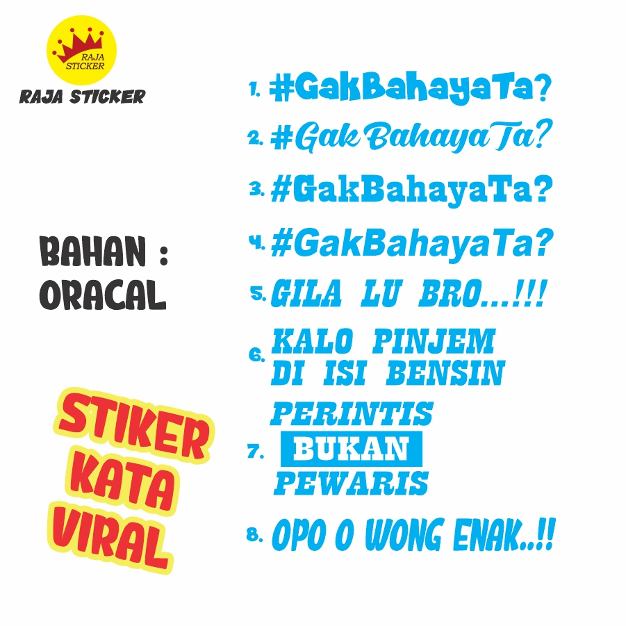 STICKER STIKER CUTTING KATA KATA VIRAL