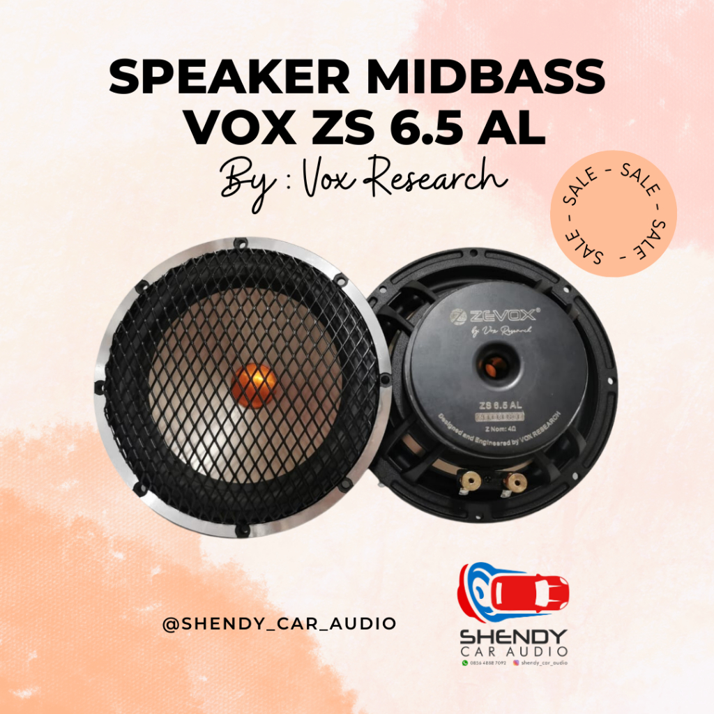Speaker Zevox ZS 6.5AL Midbass Vox ZS6.5AL Mid Bass ZS 6.5 AL