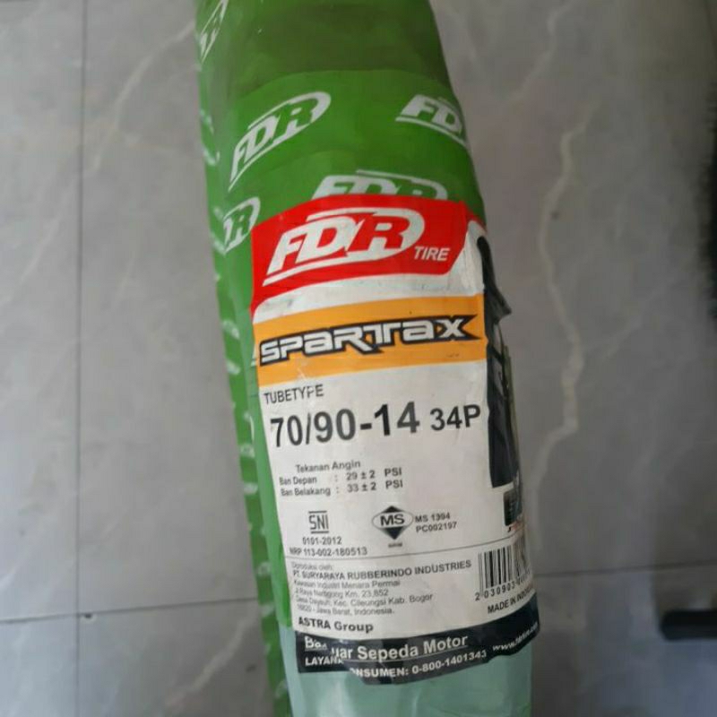 ban luar standart metic ban luar ring 14 70/90 fdr spartax