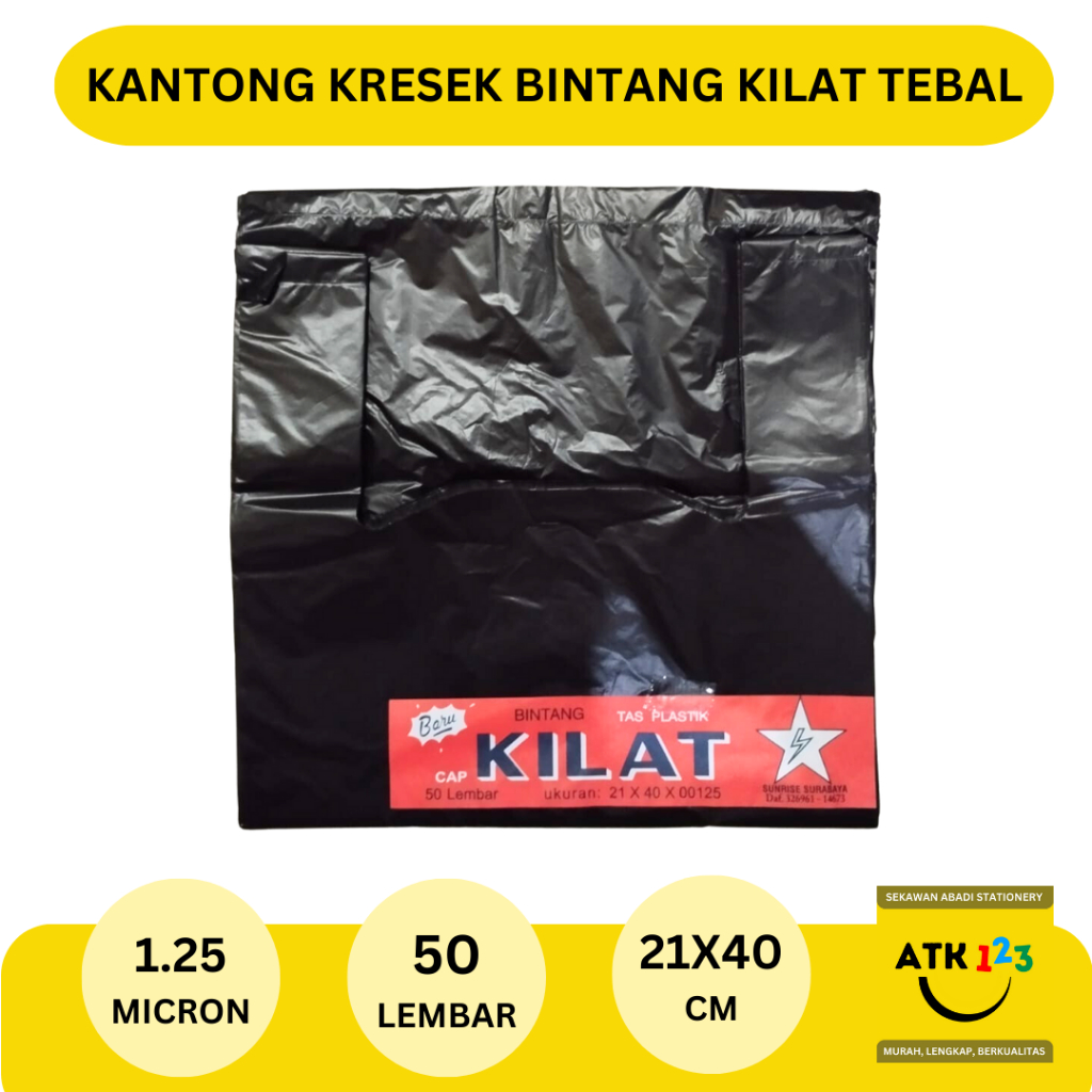 Kantong Kresek Hitam Tebal 21x40cm Kantong Plastik Packing