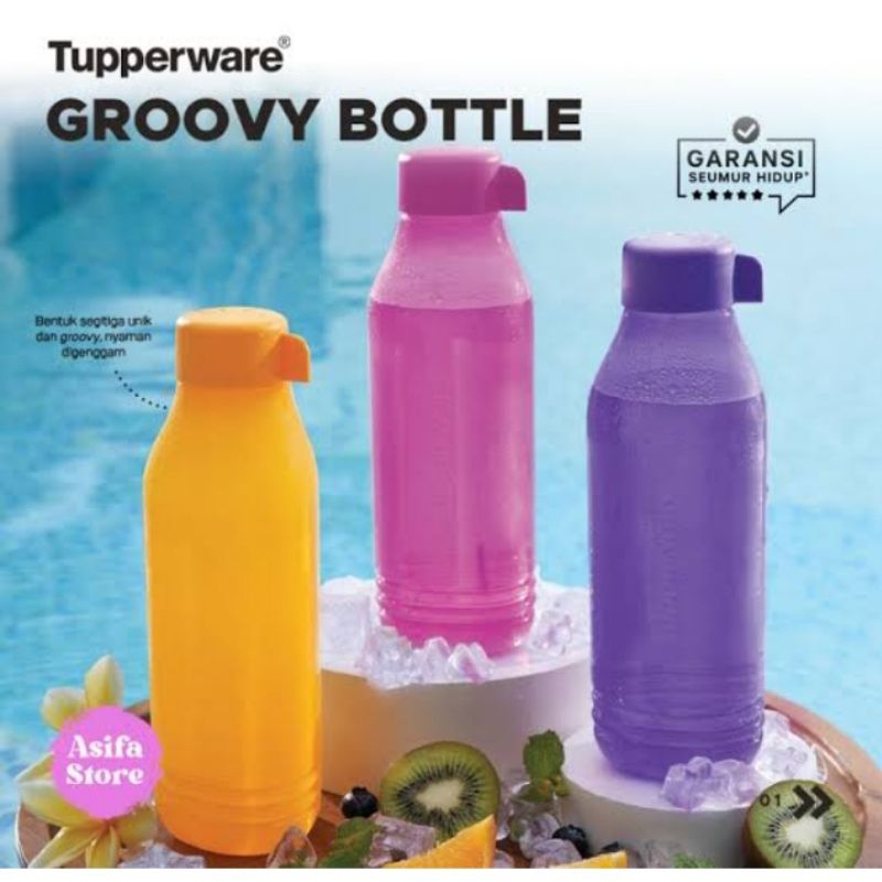 groovy bottle 750 ml tupperware ecer / botol minum tupperware 750 ml ecer pilih warna