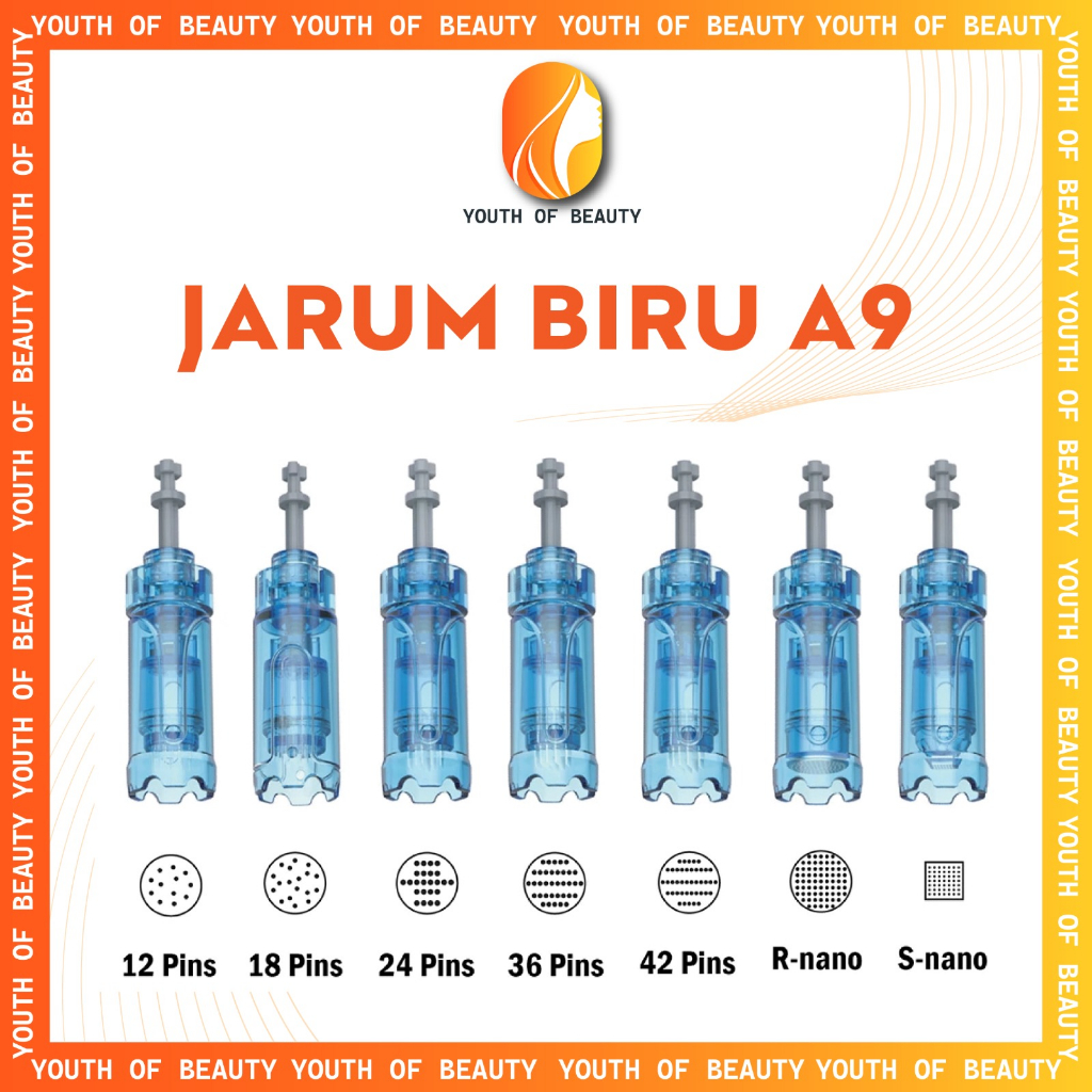 Dermapen A9 Penghilang Bopeng Jerawat Dr Pen Needle Original 12/24/36/42/Nano/3D Nano