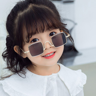 GO!KC1243 Kacamata Hitam Anak New Trend Transparan Motif Kotak sunglasses Korean Style