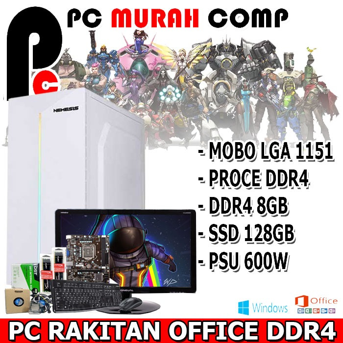 RAKITAN PC OFFICE GAMING PROCESSOR i5 6500/ PC RAKITAN SIAP PAKAI