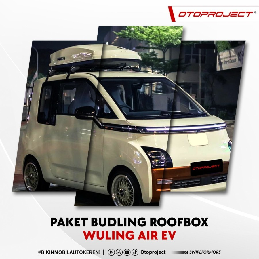Paket Roof Box / Roofbox dan Crossbar Wuling AIR EV