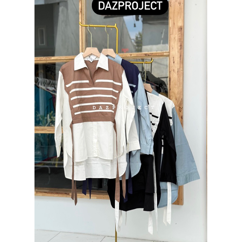 Rexa Shirt Kemeja Polos Kemeja stripe Kemeja mix outer by dazproject