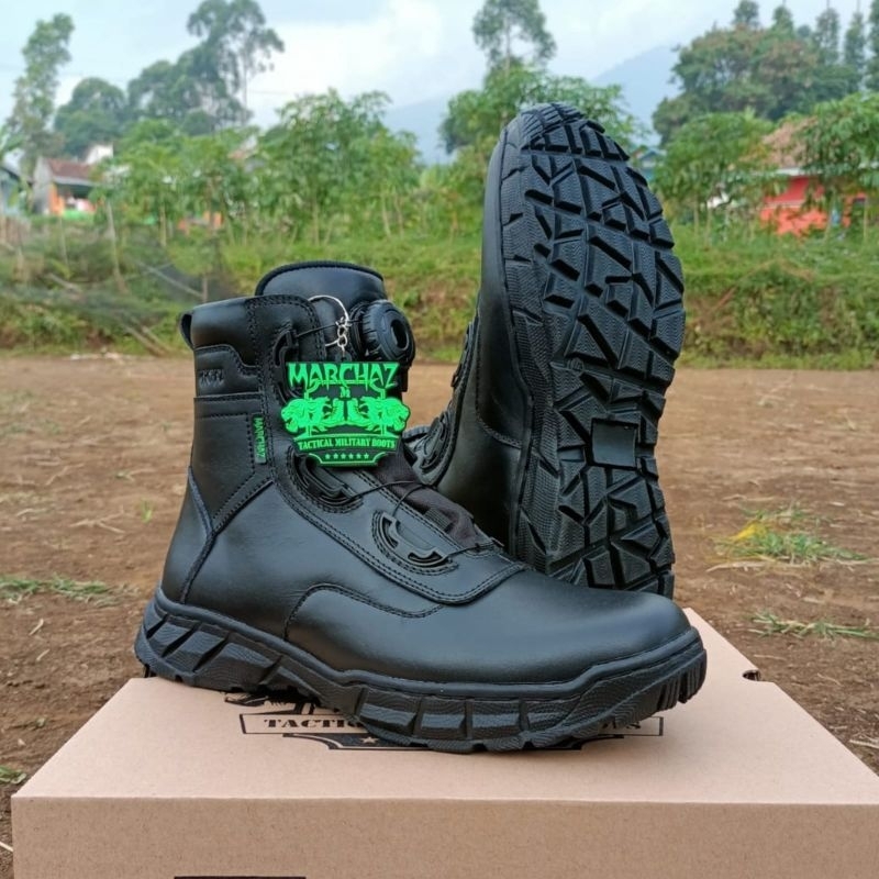 SEPATU PDL TALI PUTAR MODEL TERBARU KULIT SAPI ASLI MERK MARCHAZ SEPATU PDL DINAS LAPANGAN UNTUK TNI POLRI SECURITY SATPAM