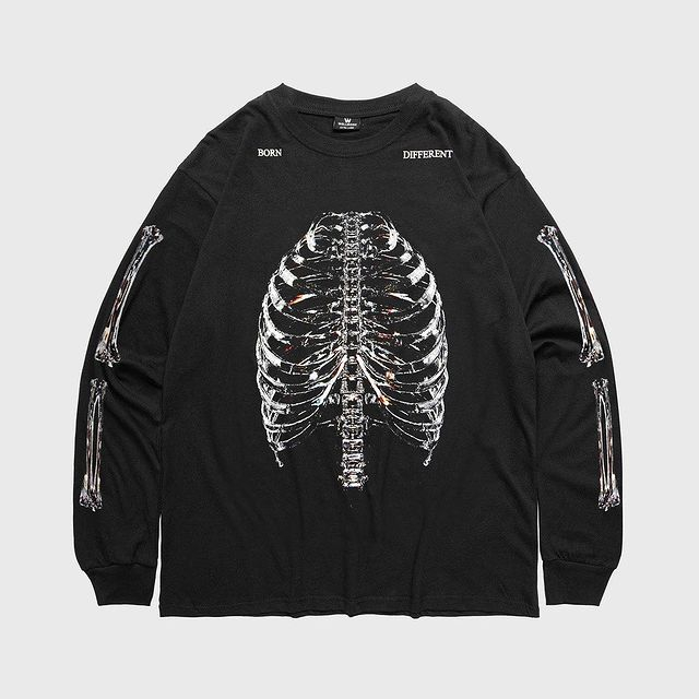 WELLBORN T-SHIRT - FRAGILE LS BLACK