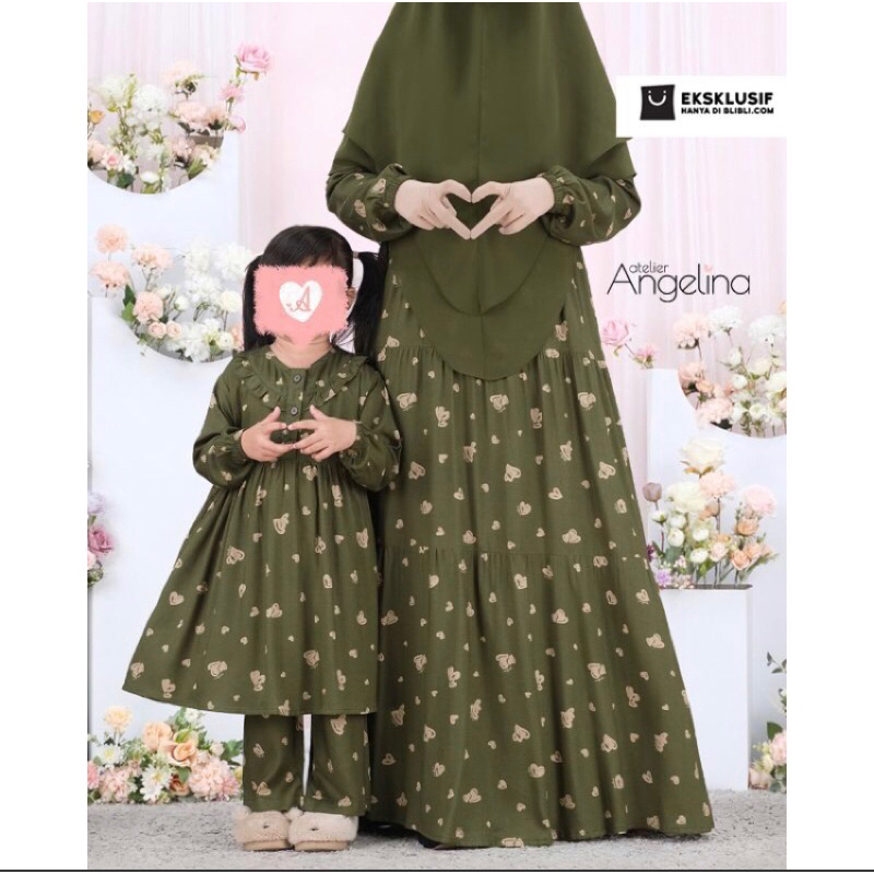 Atelier Angelina Alofa Bella dan Little Zahra - Artichoke [Gamis]