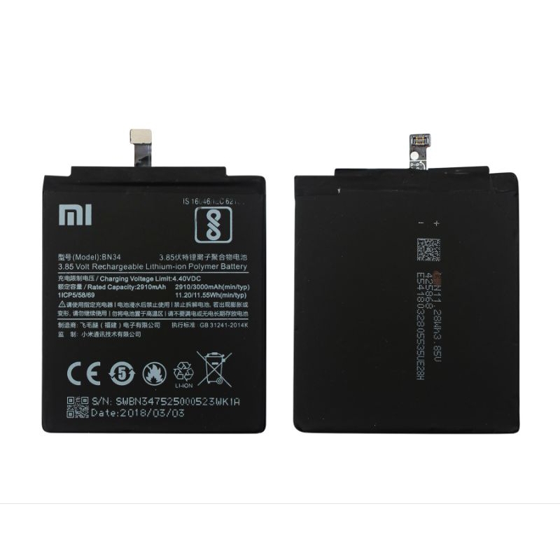 BATERAI REDMI BN34 (REDMI 5A) ORIGINAL