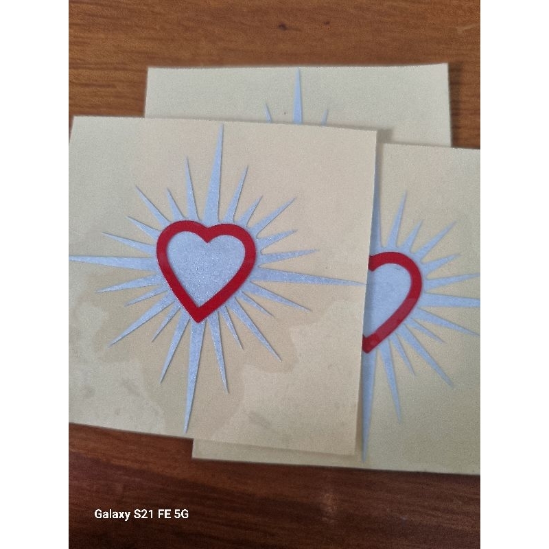 

stiker cutting psht, stiker psht logo hati bersinar full 10 cm