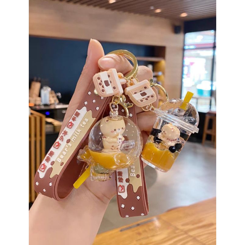 GANTUNGAN KUNCI BOBA BUBBLE MILK TEA KEY CHAIN