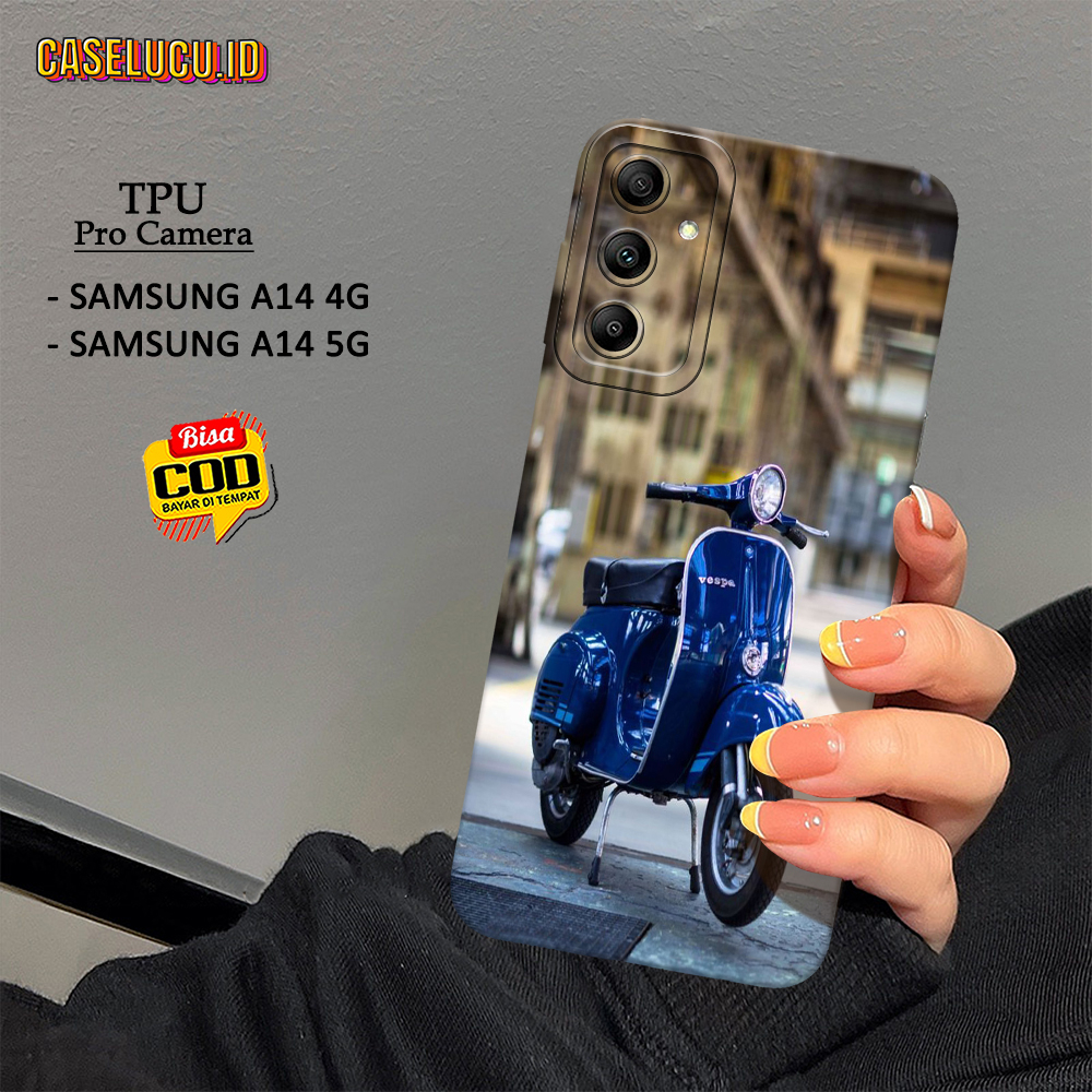 Casing Hp Samsung Galaxy A14 5G / A14 4G Terbaru - Fashion Case Vespa - Case Hp Samsung A14 5G / A14