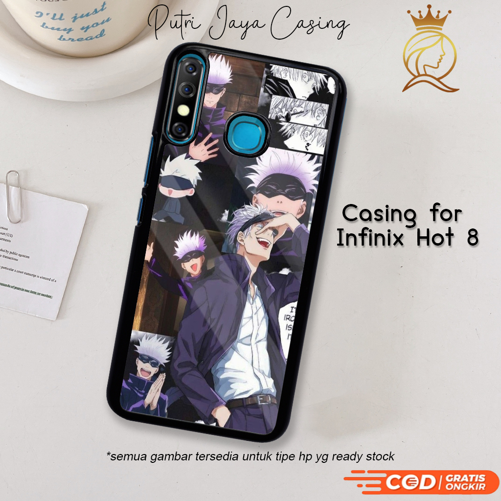 Case Hp Infinix Hot 8 Casing Infinix Hot 8 Motif ANIMEGOJO2 Casing Terbaru Case Karakter Lucu Keren 