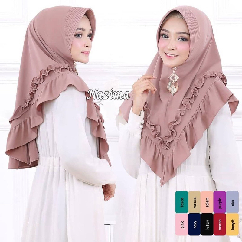 JILBAB INSTAN JERSEY HIJAB INSTAN JERSEY TERBARU JILBAB RENDA KEKINIAN HIJAB BILQIS