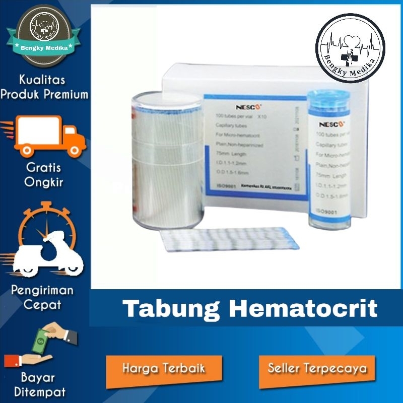 Tabung Hematokrit Heparin Mikro Kapiler