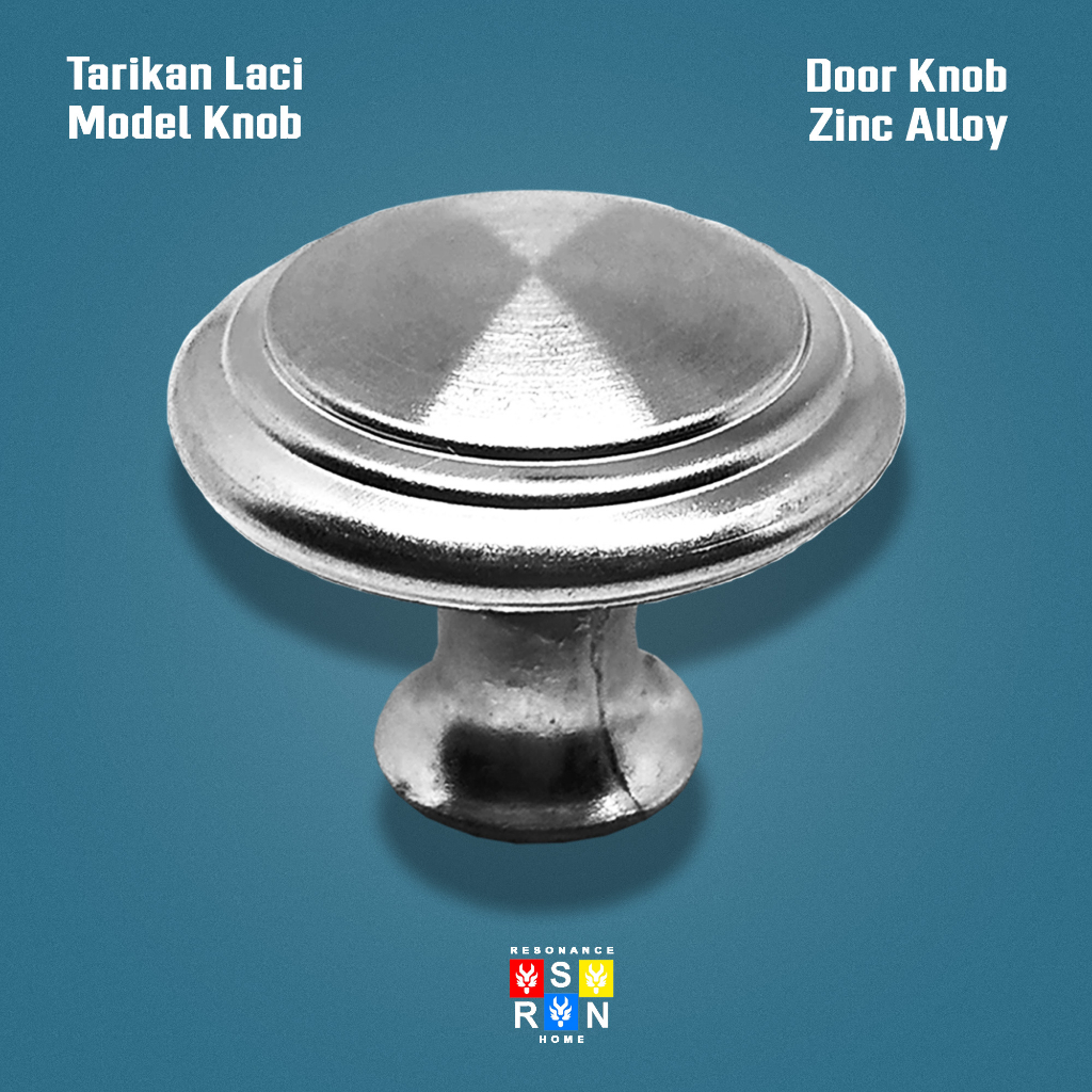 Tarikan Knop Laci Lemari Bulat Silver Resonance Home