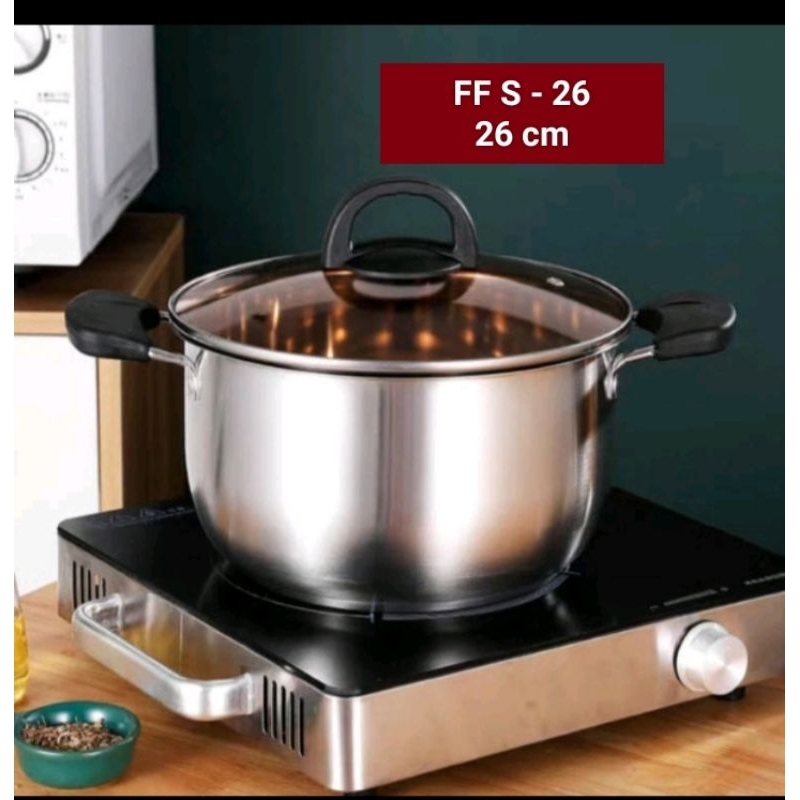 PANCI SUBRON 26cm PANCI SERBAGUNA + TUTUP KACA - TEBAL