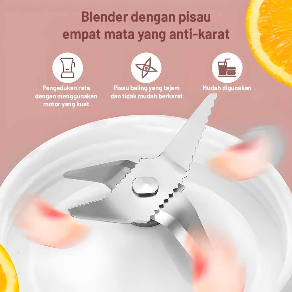 Blender Juicer Plastik Blender Mini Portable 1.2L Multifungsi Electric LLJ-3