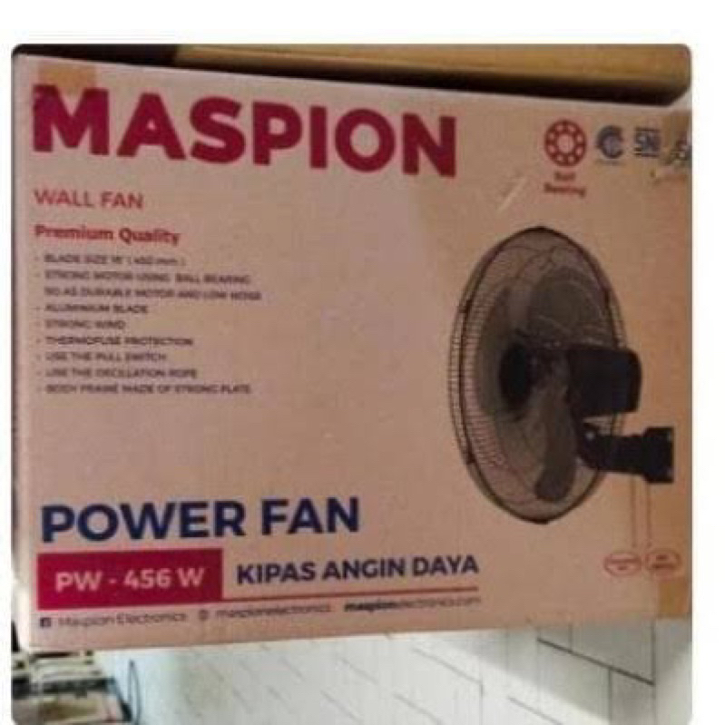 Maspion Power Wall Fan 18 Inch PW-456 Kipas Angin Dinding Tornado