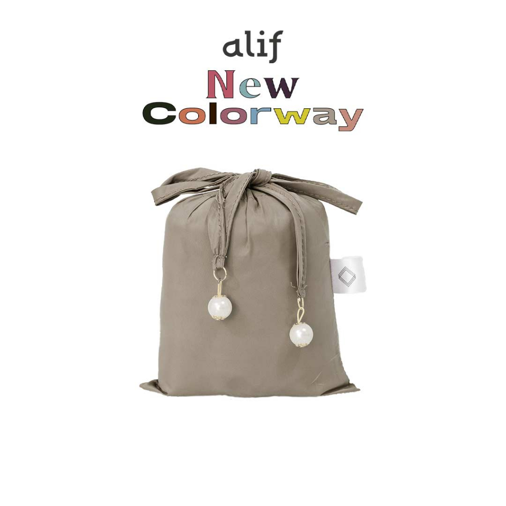 Alif Modern Wear - Mukena Mini Parasut Premium Korea Travel - Oyster Gray