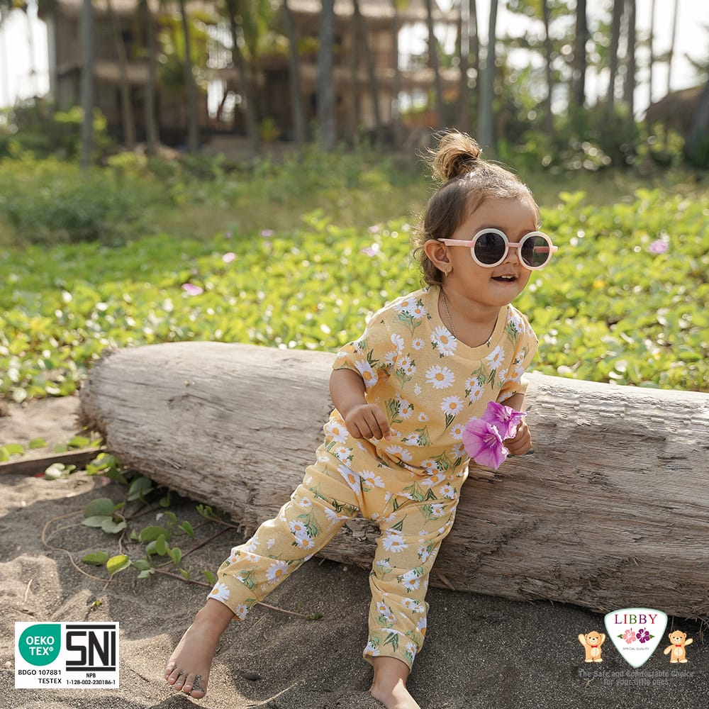 Libby Setelan Oblong TIPIS NB-XXL Setelan Pendek Panjang Happy Farm Boy Girl Series Lembut CBKS