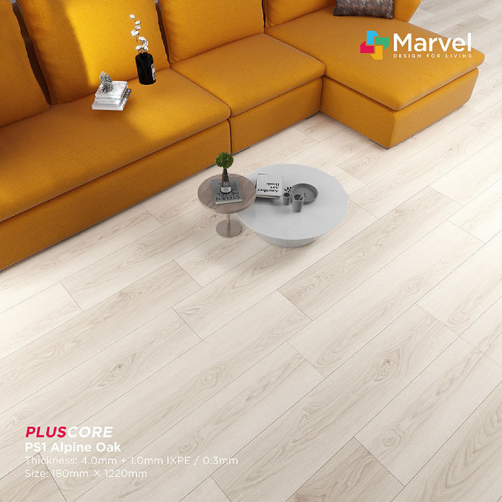 Lantai VINYL SPC MARVEL FLOORING Motif Kayu 5mm MARVEL PLUSCORE