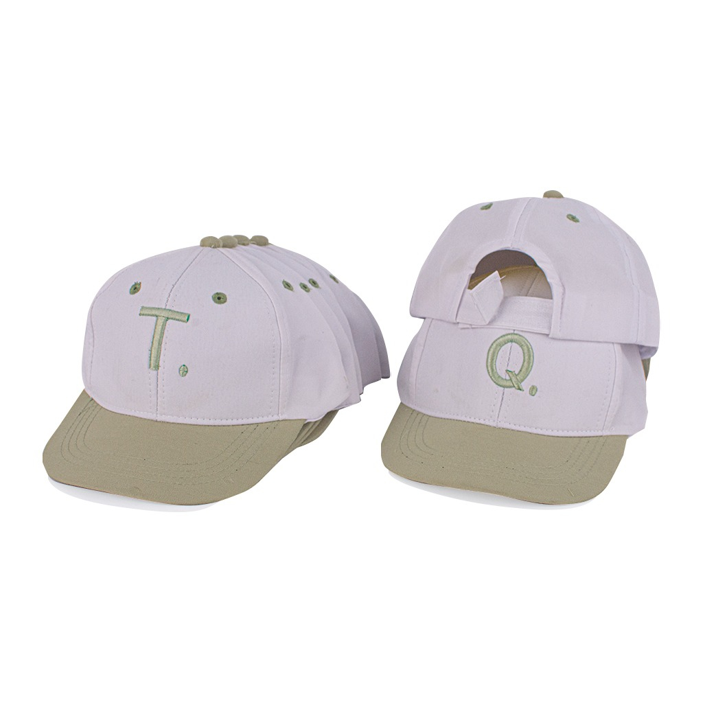 (HZ) TOPI KOMBINASI HIJAU PUTIH ANAK UNISEX FASHION HAT TOPI MOTIF HURUF ALPHABETH