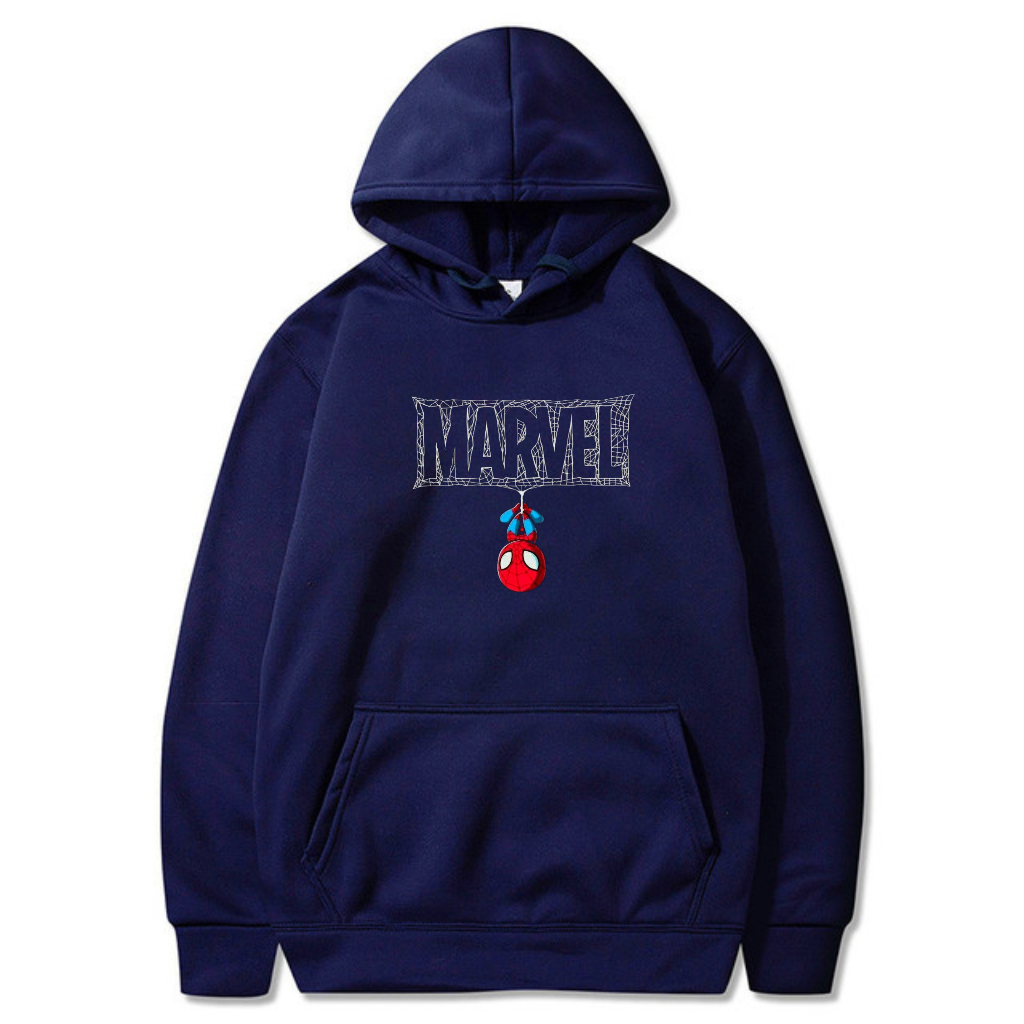 Hoodie Marvel Spider Man Unisex Pria Dan Wanita Size M-XXL