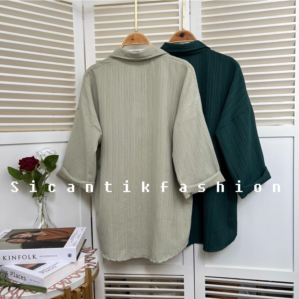 BLOUSE WANITA / KEMEJA WANITA / ATASAN WANITA OVERSIZE LADYCRUSH