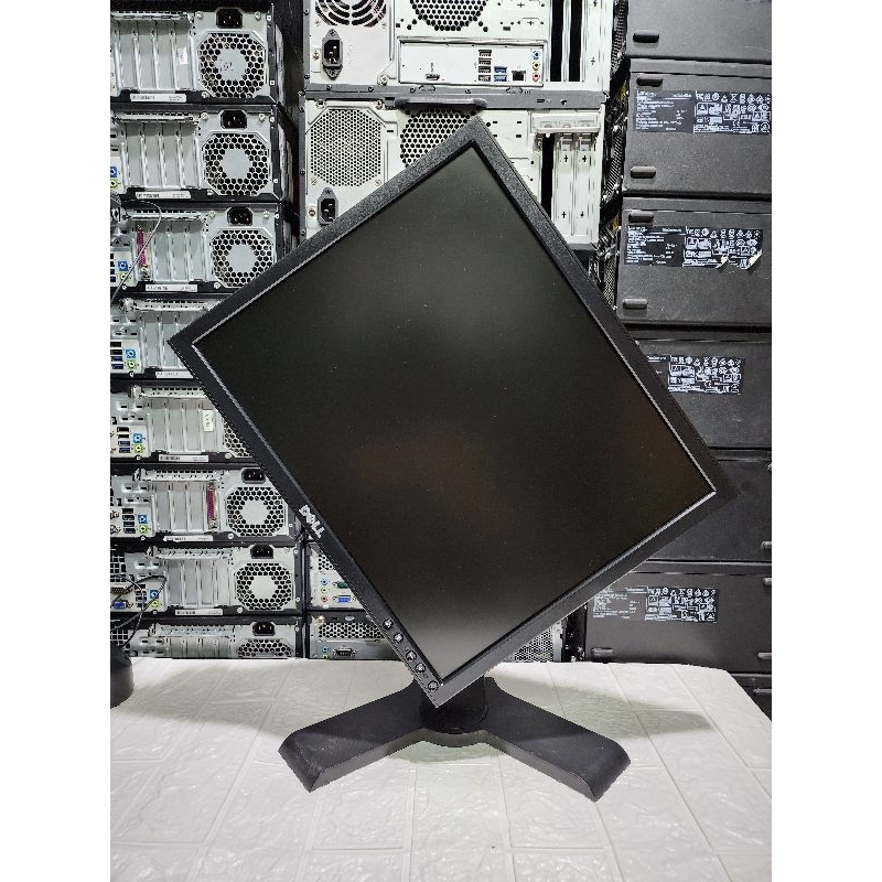 MONITOR DELL 19 INCH KOTAK LENGKAP KABEL KAKI BISA DI PUTAR DAN NAIK TURUN LIKE NEW