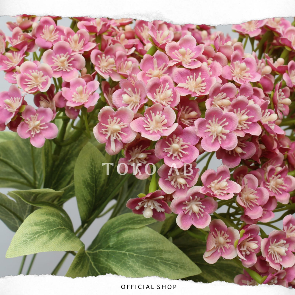 BUNGA PLASTIK DIANTHUS BARBATUS MY B8352 BUNGA ARTIFICIAL DEKORASI WEDDING RUMAH