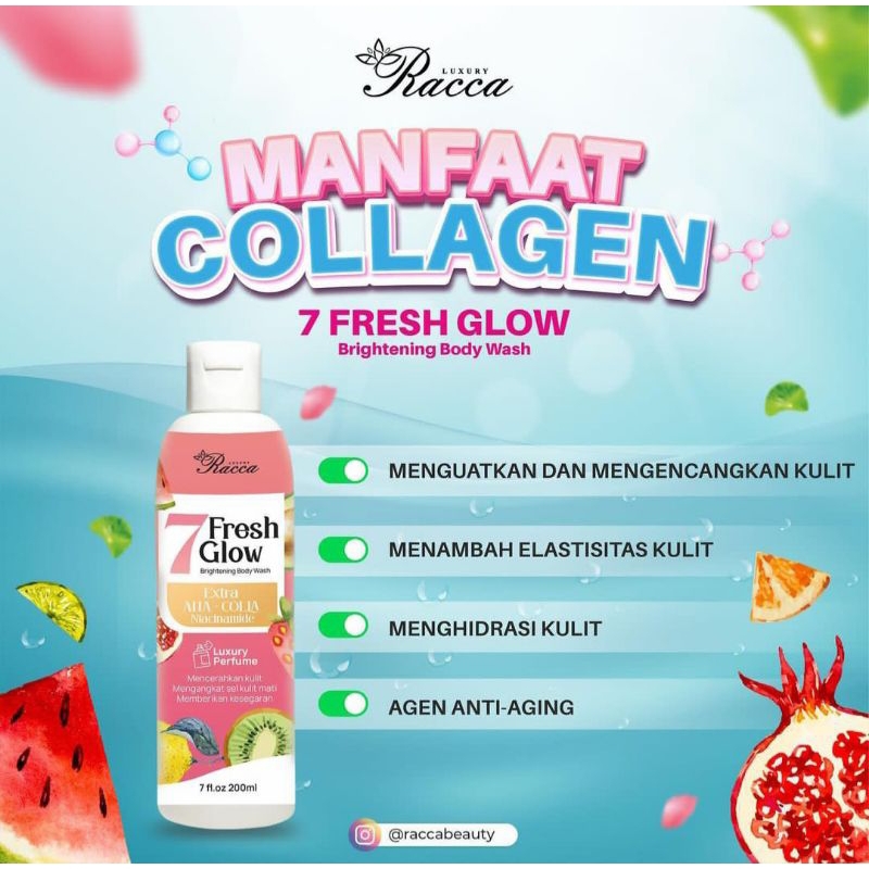 ‼️SIAP KIRIM‼️FRESH GLOW BRIGHTENING BODY WASH RACCABEAUTY