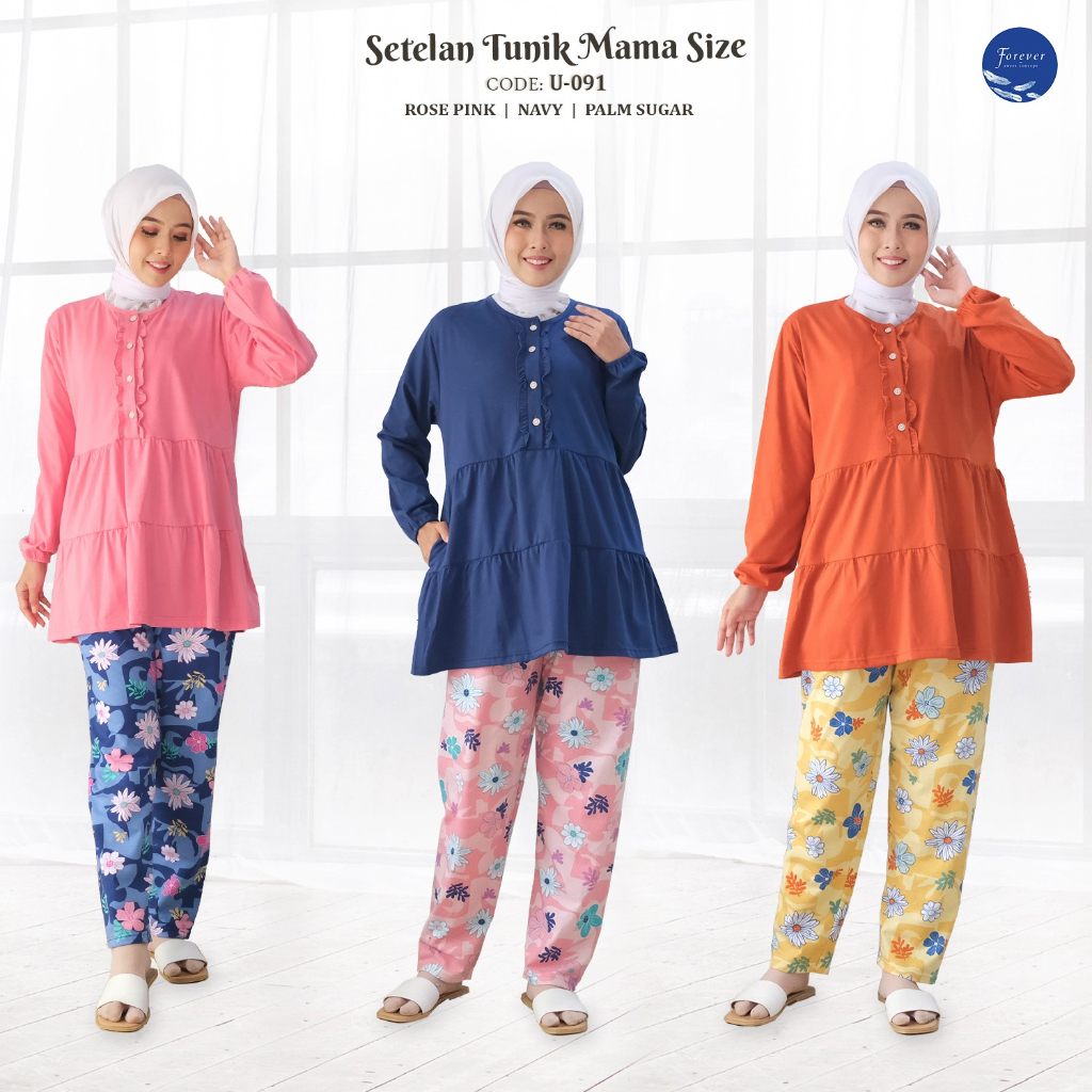BP012 PP Mamasize Merek Forever Sweet Grosir Baju Tidur Piyama Wanita dewasa terbaru bahan Kaos