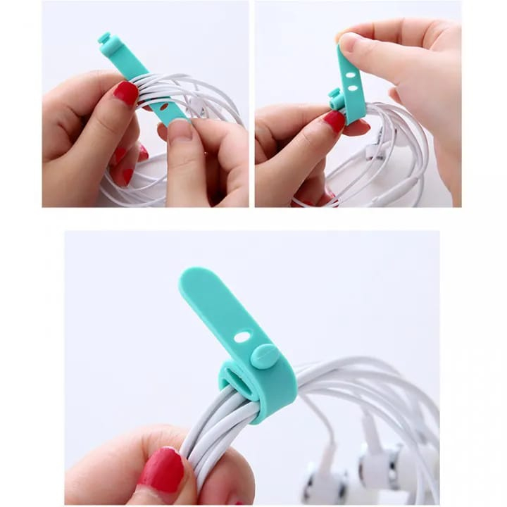 Pengikat Kabel Penggulung Penjepit Perapih Clip Kabel Cable Cord Holder Macaron Murah Pandawajayaacc