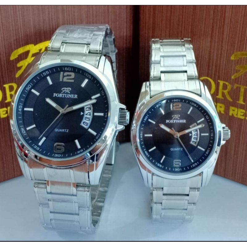 JAM TANGAN COUPLE FORTUNER RANTAI ORIGINAL