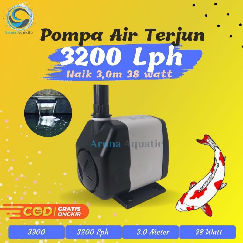 MESIN POMPA FILTER KOLAM KOI AIR TERJUN WATERFALL LOW WATT