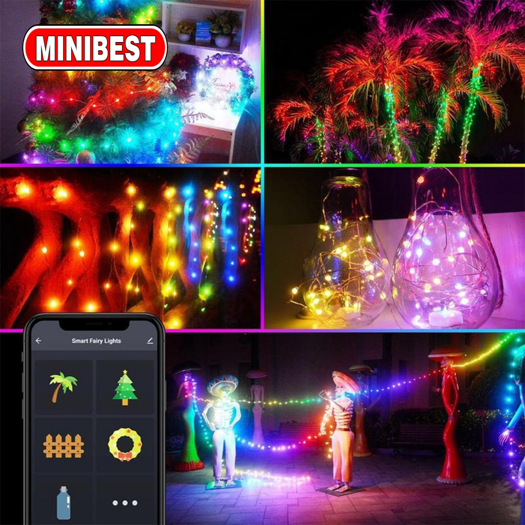 [MB] Lampu LED Strip warna warni app control / lampu rgb running and jumping sensor suara 10 METER 100LED