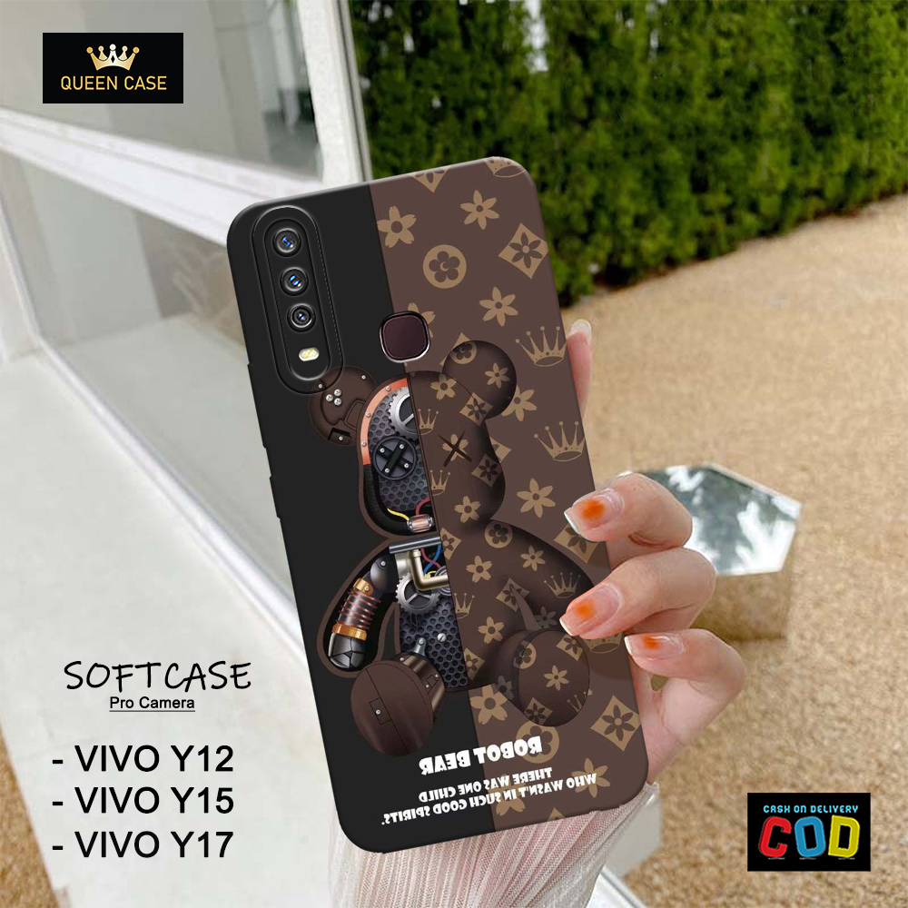 Softcase Pro Camera Robot Bear - Case Hp Vivo Y12 / Y15 / Y17 - Casing Hp Vivo Y12 / Y15 / Y17 - Kes