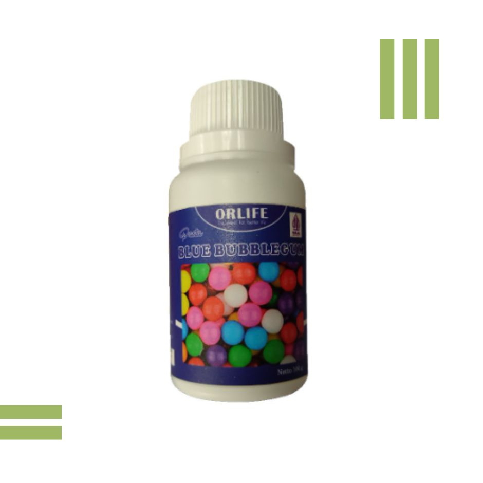 

✨MEGA⚡SALE✨Pasta Rasa Bubblegum Atau Permen Karet Biru 100 Gram Orlife