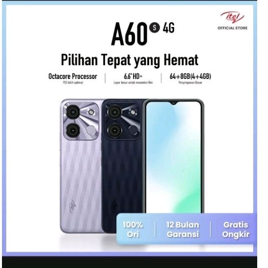 Itel A60s Ram 4/64 Garansi Resmi