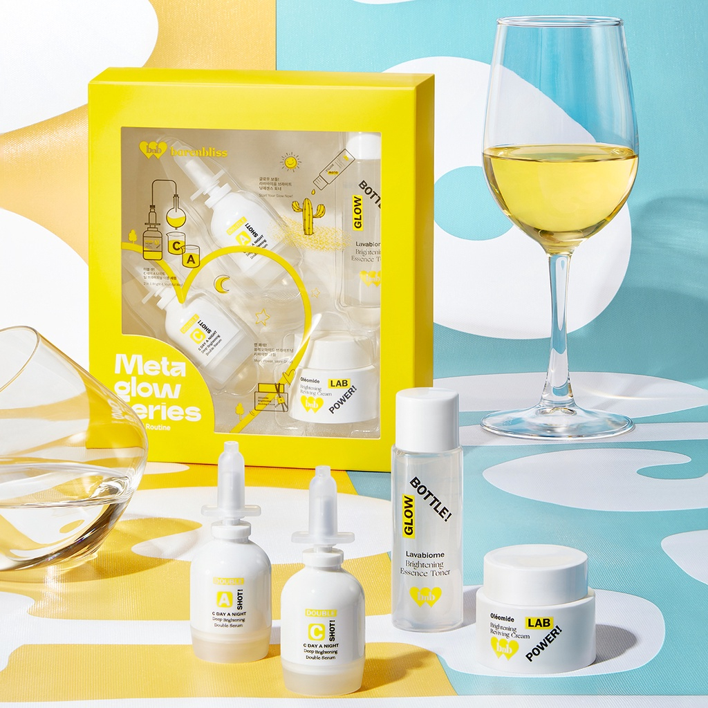 BNB barenbliss Glow Guide! Brightening Skincare Travel Kit! Meta Glow Korean Skincare Set Travel Kit「28 Days Brightening」